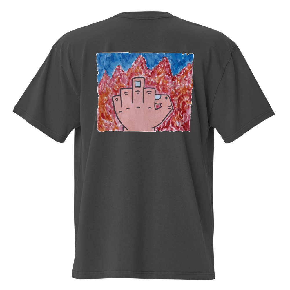 T-shirt oversize - Finger on Fire