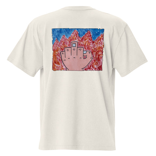 Oversized T-shirt - Finger on Fire